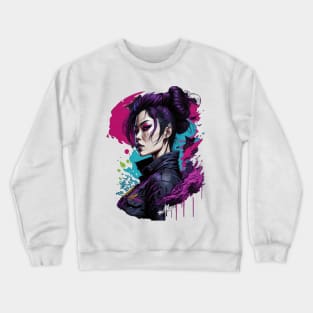 Japanese Cyberpunk Girl Tee! Crewneck Sweatshirt